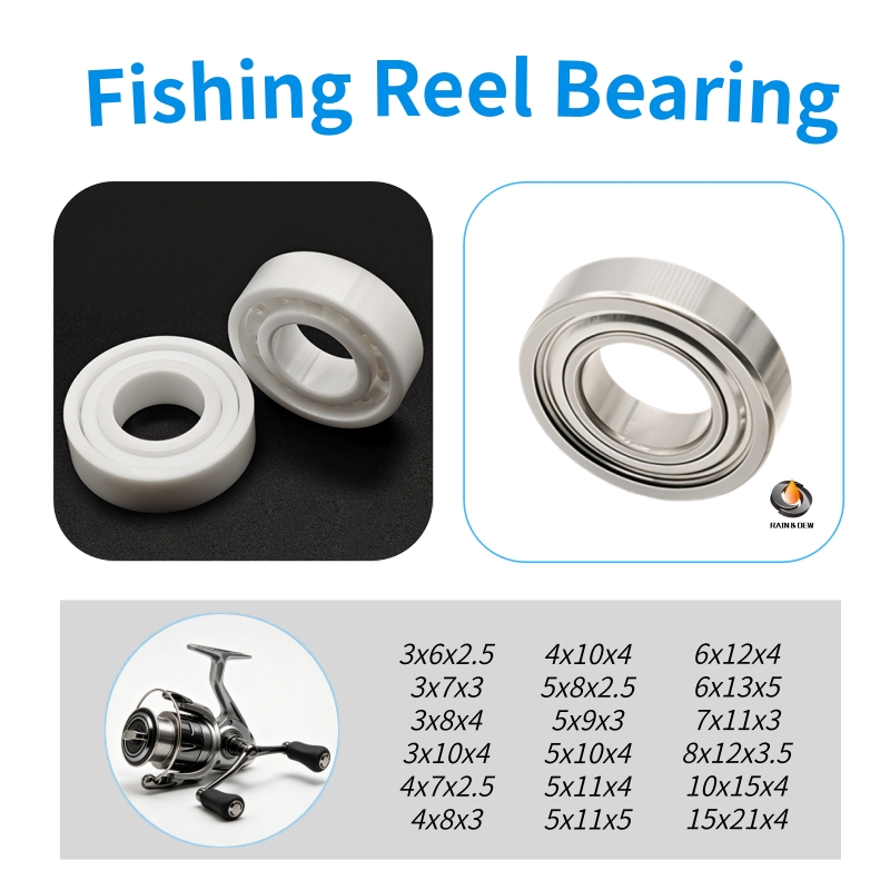 Baitcasting Reel - 1/5/10 Peças Rolamentos Híbridos de Cerâmica