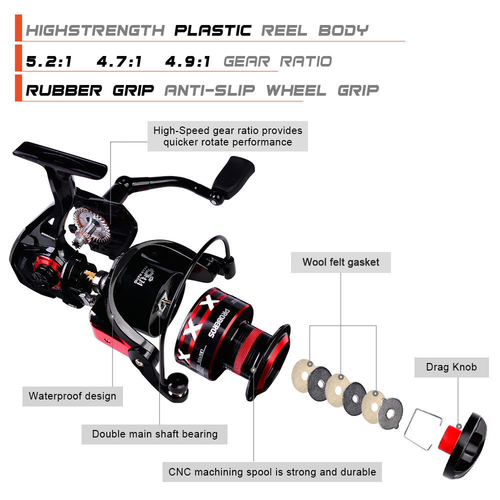 PROBEROS Carretel giratório 9- - Surf Reel avaliação e preço
